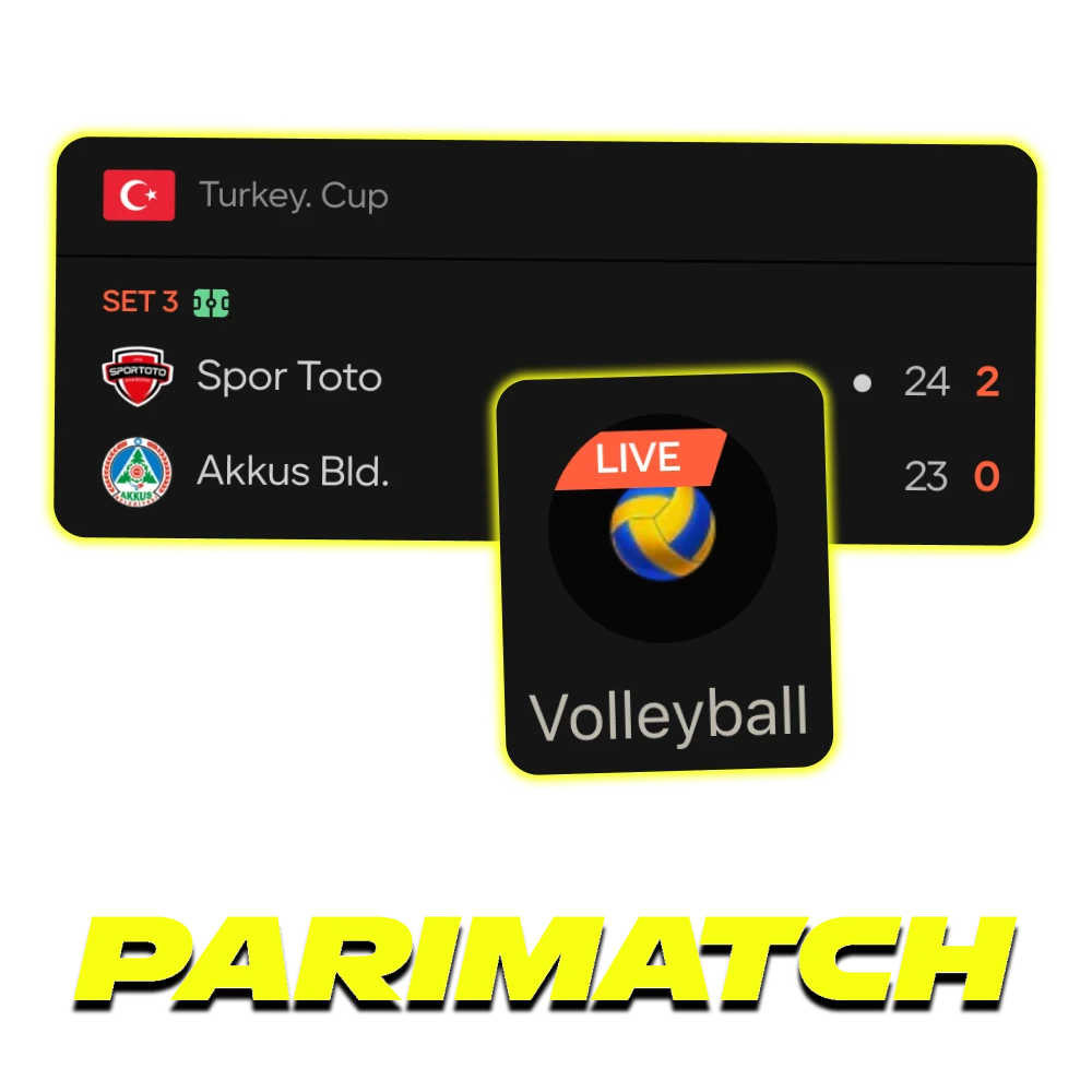 Explore the wide variety of Parimatch Volleyball betting types.