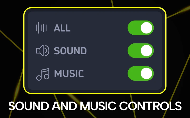 Control sound and music at Parimatch JetX game.