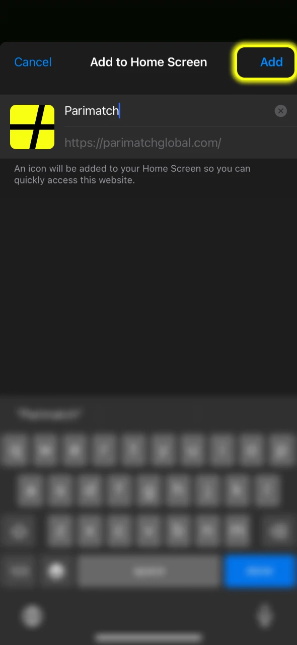 Confirm and get an access to Parimatch casino app.