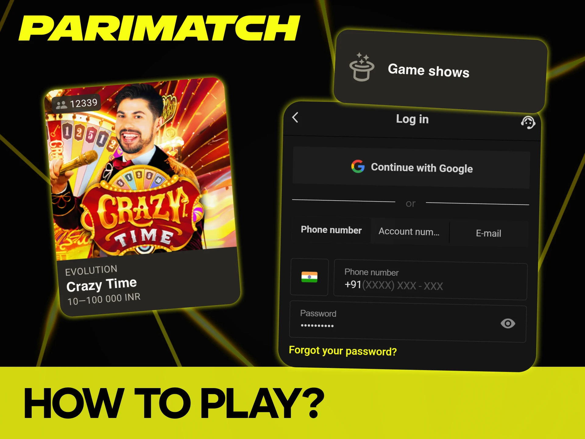 Playing Crazy Time at live Parimatch is not difficult.