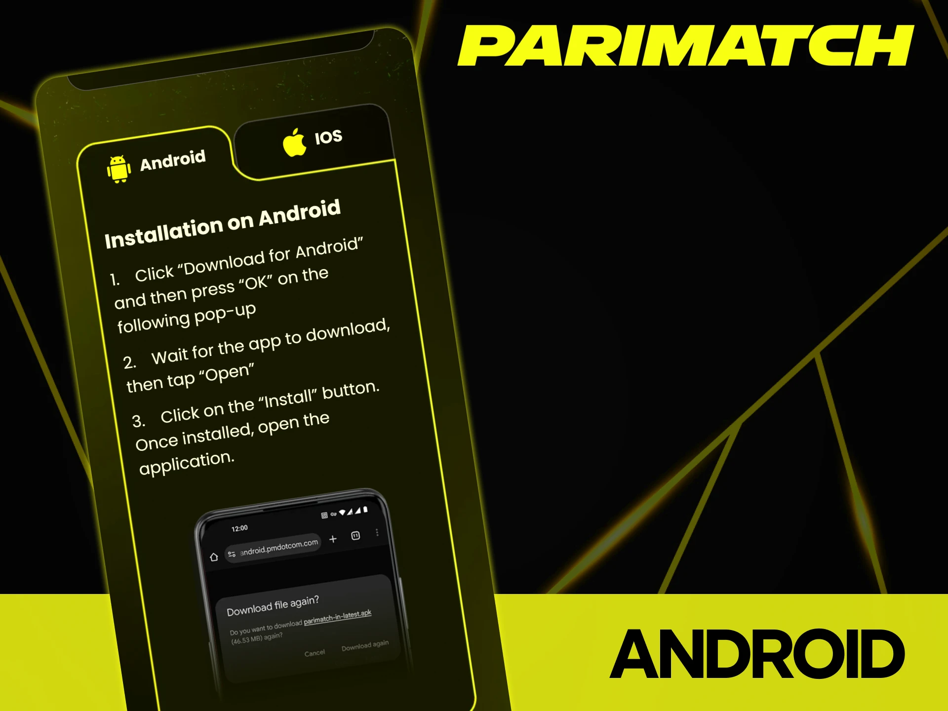 Download Parimatch app for your Android device.