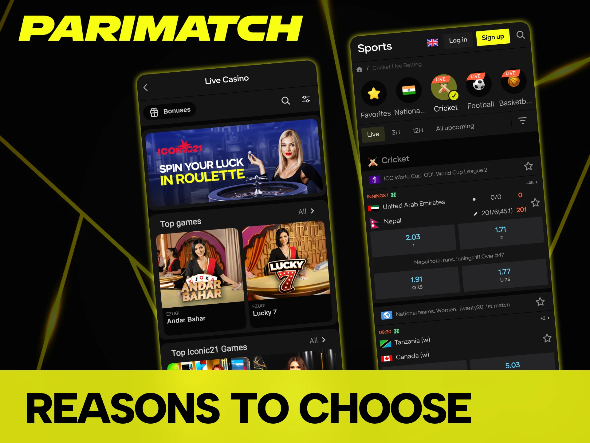 Explore the main advantages of the Parimatch app.