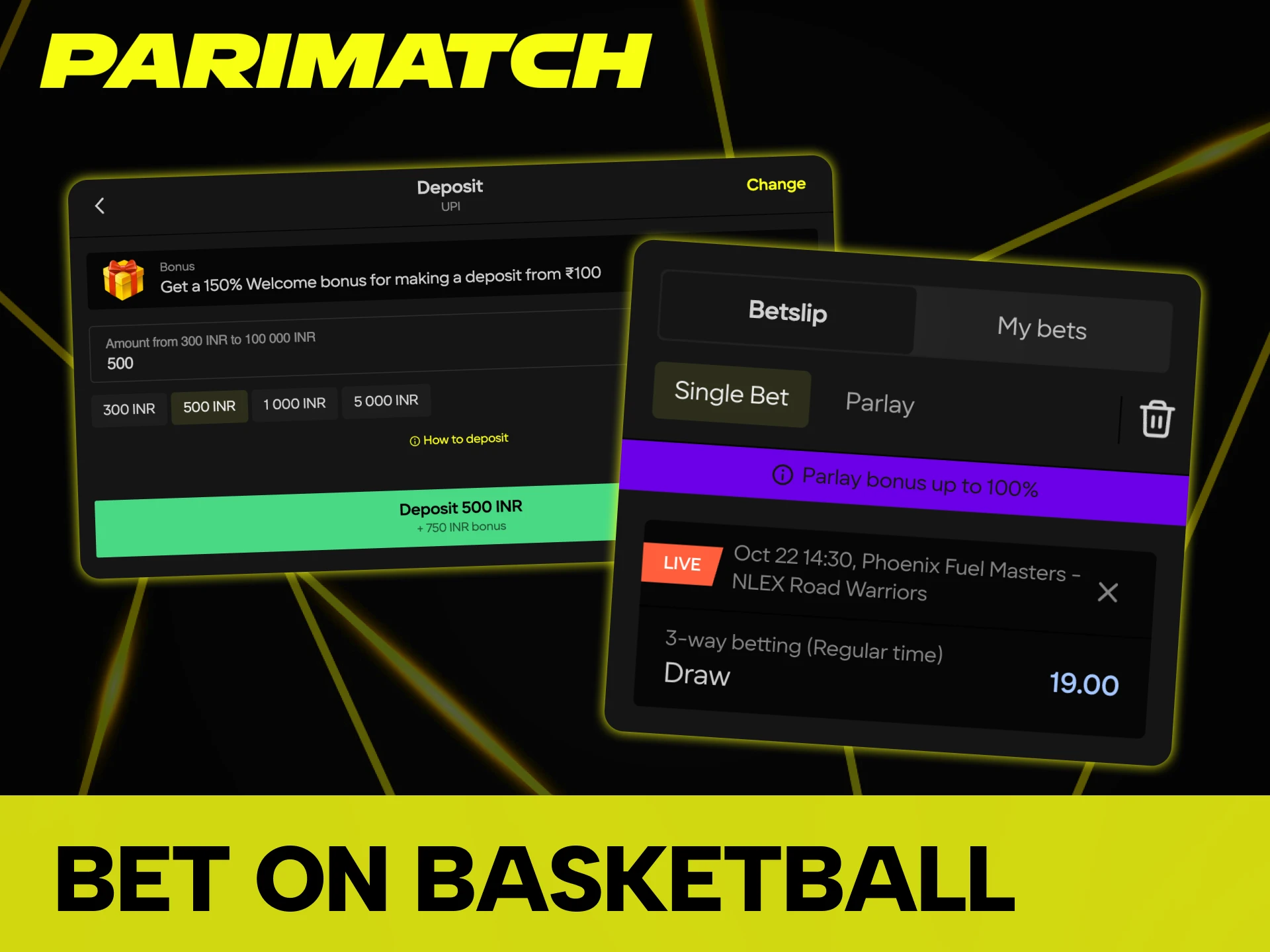 Start betting on basketball at Parimatch official site.