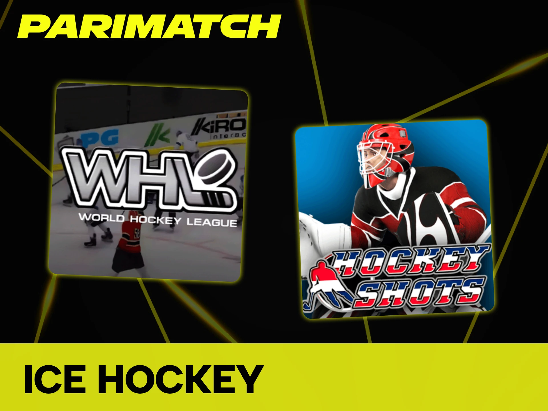 Parimatch offers you to place bets on virtual ice hockey.