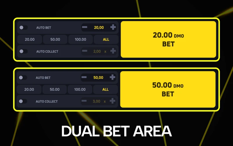 Place two separate bets in one round at Parimatch JetX.
